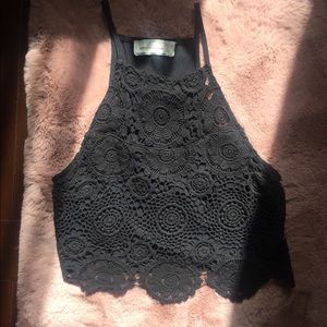 Lace Halter crop top